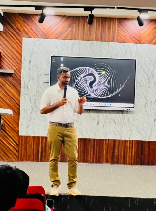 Murshid Pulkada in his company meeting. motivational speaker in kerala